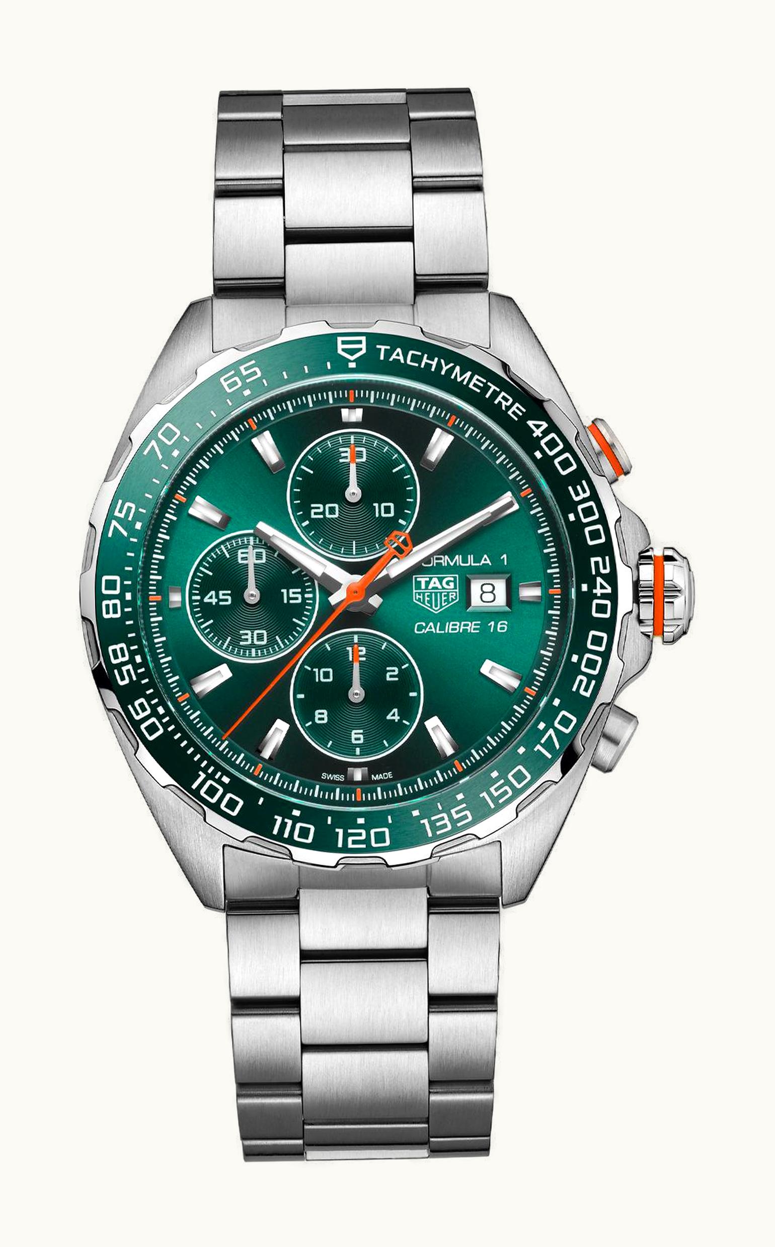 TAG Heuer Formula 1 Calibre 16 44 Stainless Steel / Green / Bracelet