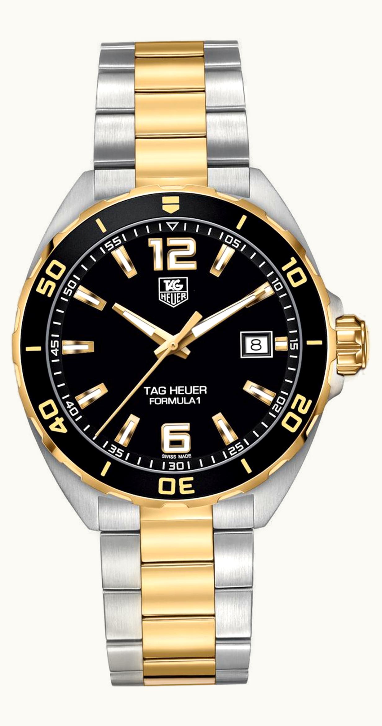 TAG Heuer Formula 1 Quartz 41 Stainless Steel / Yellow Gold / Black / Bracelet