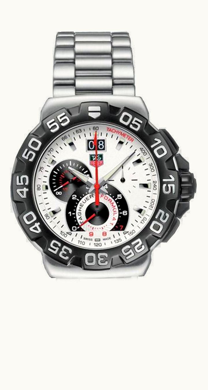 TAG Heuer Formula 1 Quartz Chronograph Big Date 44 Stainless Steel / White / Bracelet
