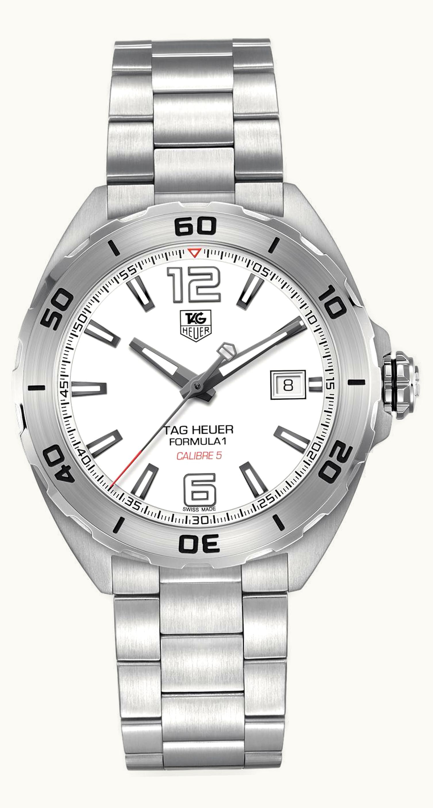 TAG Heuer Formula 1 Calibre 5 41 Stainless Steel / White / Bracelet