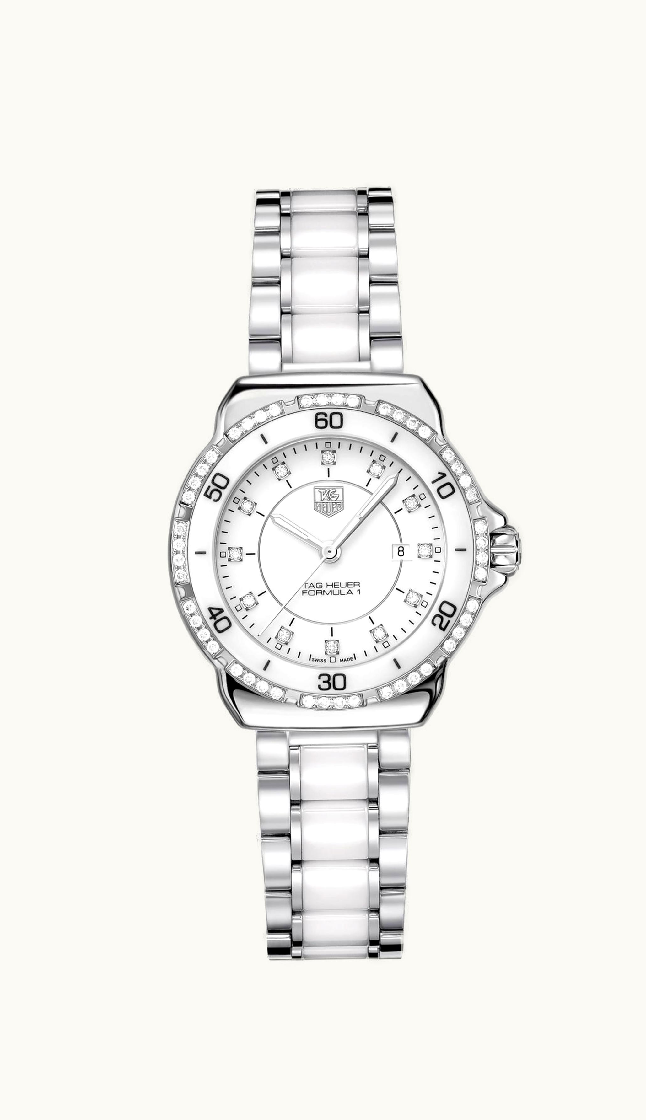 TAG Heuer Formula 1 Quartz 37 Stainless Steel / Diamond / White / Bracelet