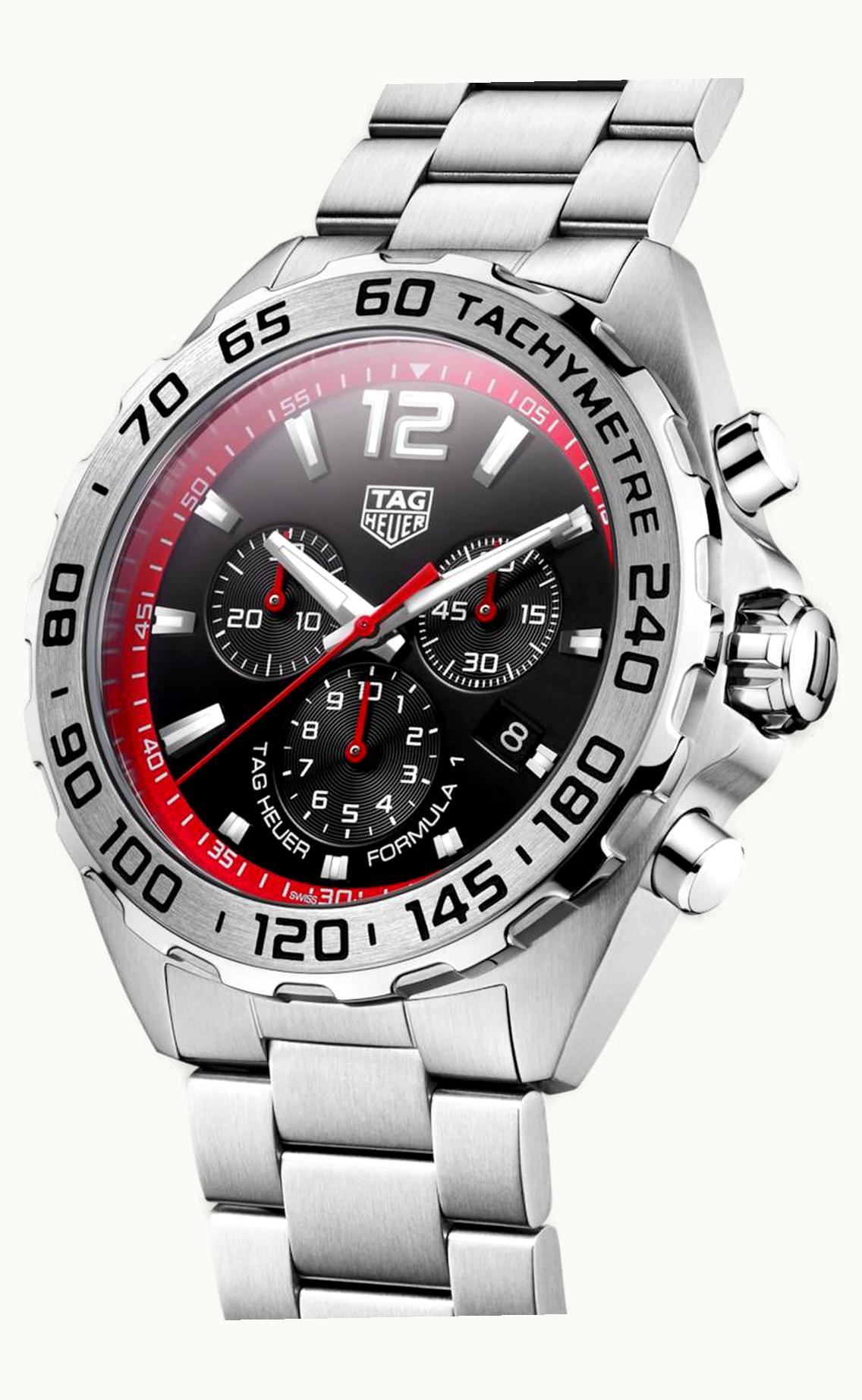 TAG Heuer Formula 1 Chronograph Quartz Stainless Steel / Racing Red / Bracelet
