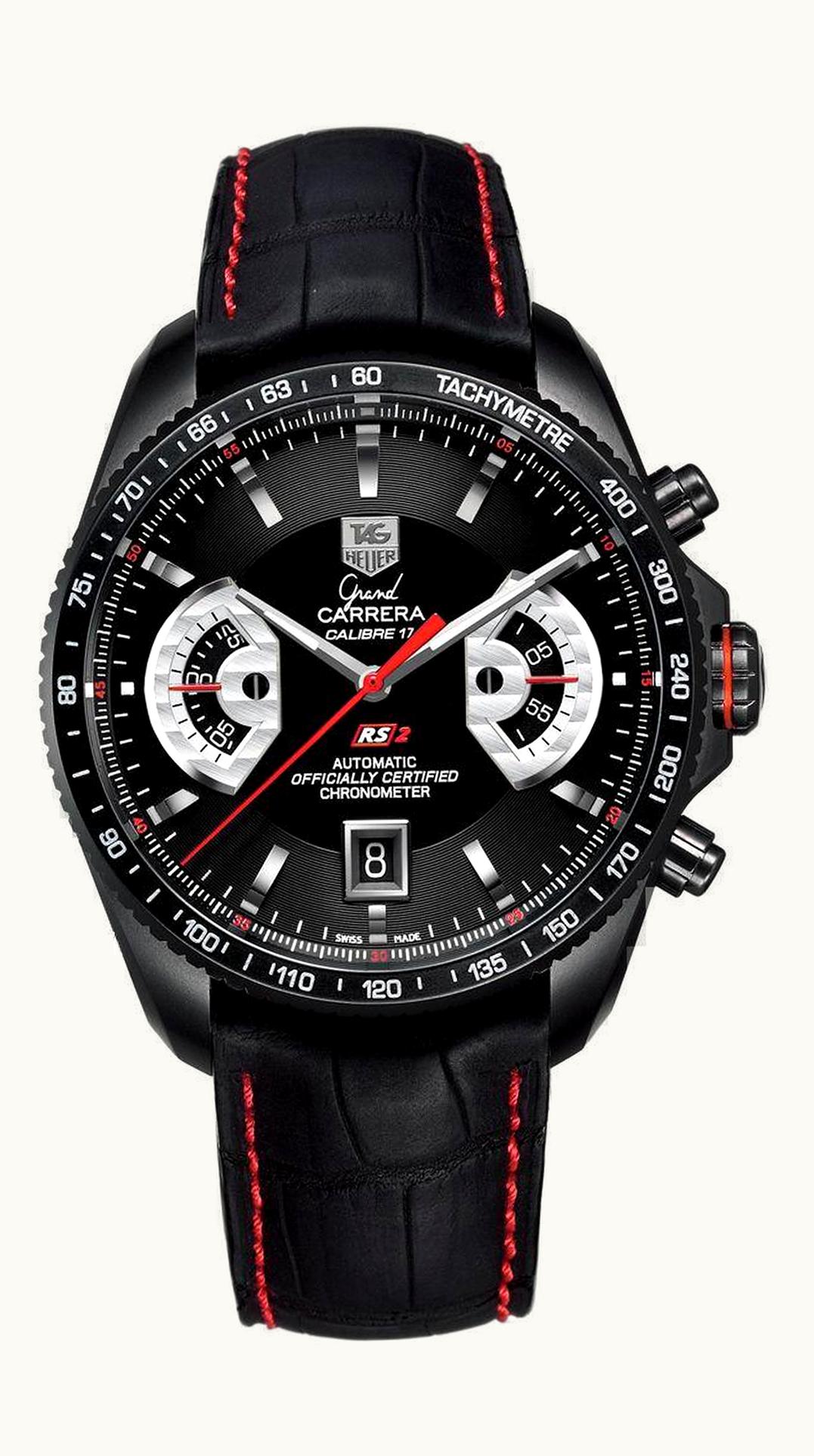 TAG Heuer Grand Carrera Calibre 17 RS2 43 PVD / Black / Alligator