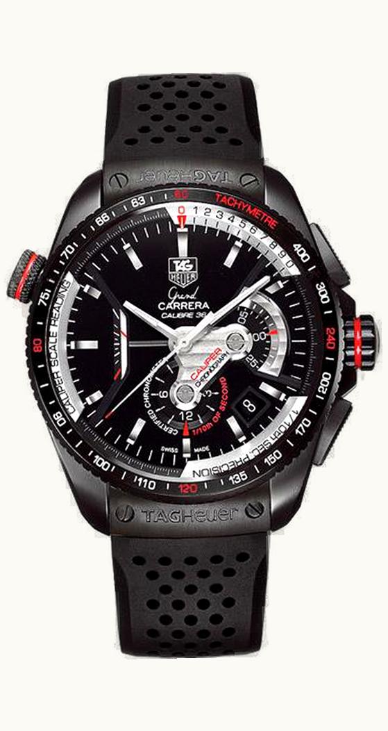 TAG Heuer Grand Carrera Calibre 36RS Caliper Chronograph Titanium PVD / Black