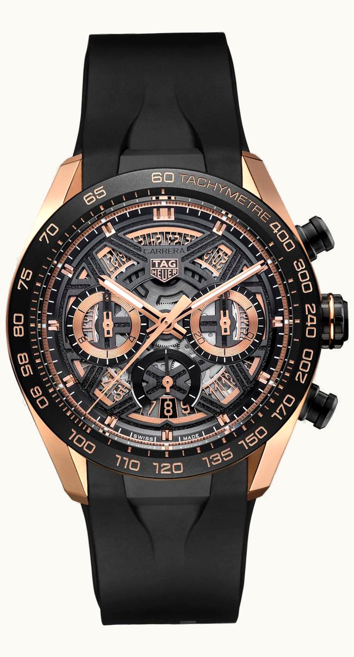 TAG Heuer Grand Carrera Calibre 17 RS2 Titanium PVD / Black - Red / Alligator