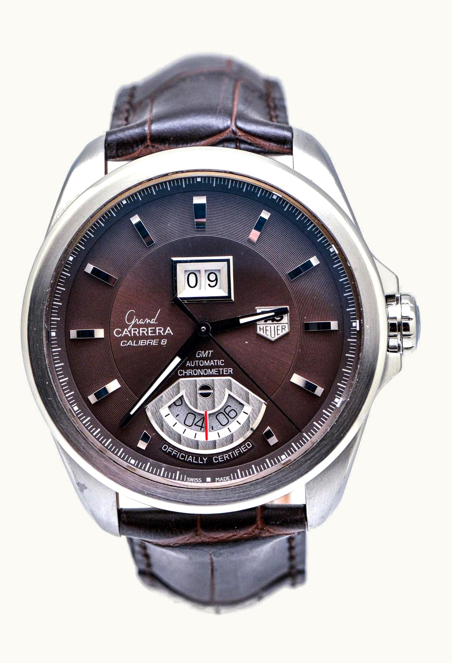 TAG Heuer Grand Carrera Calibre 8 RS Grande Date GMT Stainless Steel - PVD / Black / Singapore Grand Prix