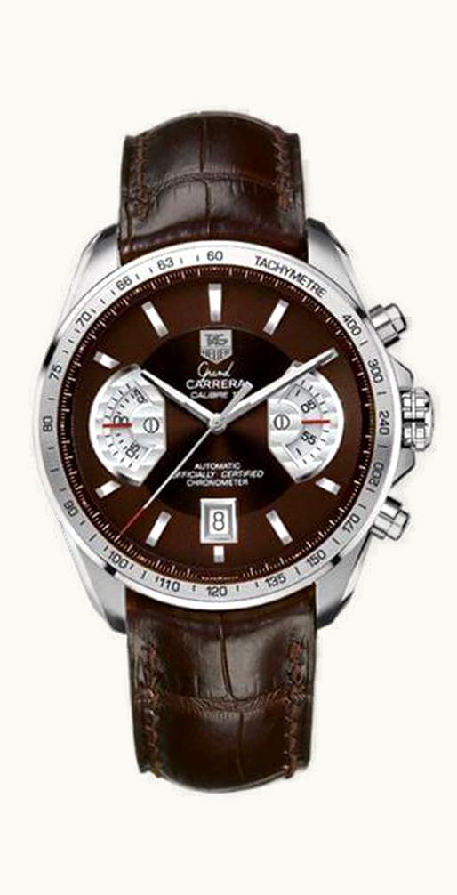 TAG Heuer Grand Carrera Calibre 17 RS 43 Stainless Steel / Brown / Alligator