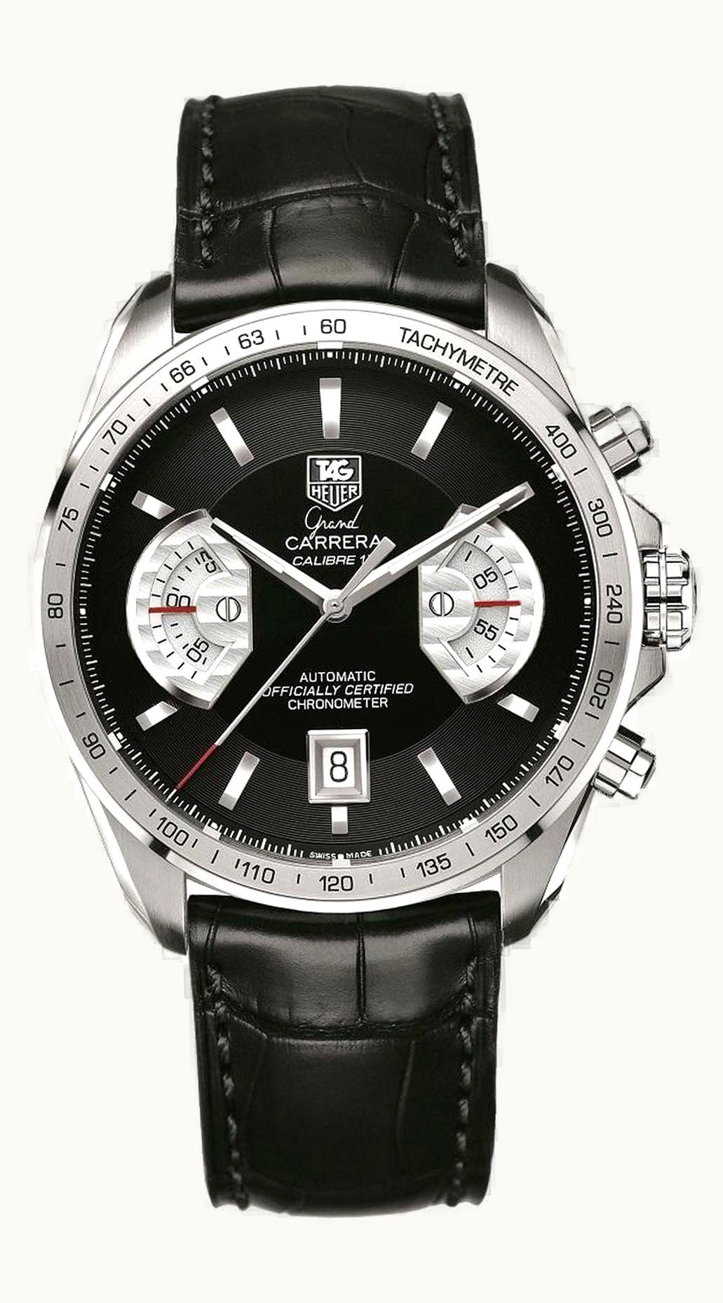 TAG Heuer Grand Carrera Calibre 17 RS 43 Stainless Steel / Black / Alligator