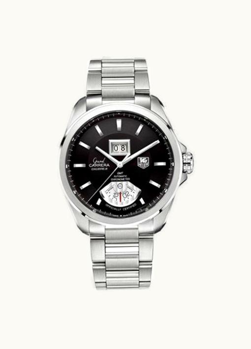 TAG Heuer Grand Carrera Calibre 8 RS Grande Date GMT Stainless Steel / Black / Bracelet