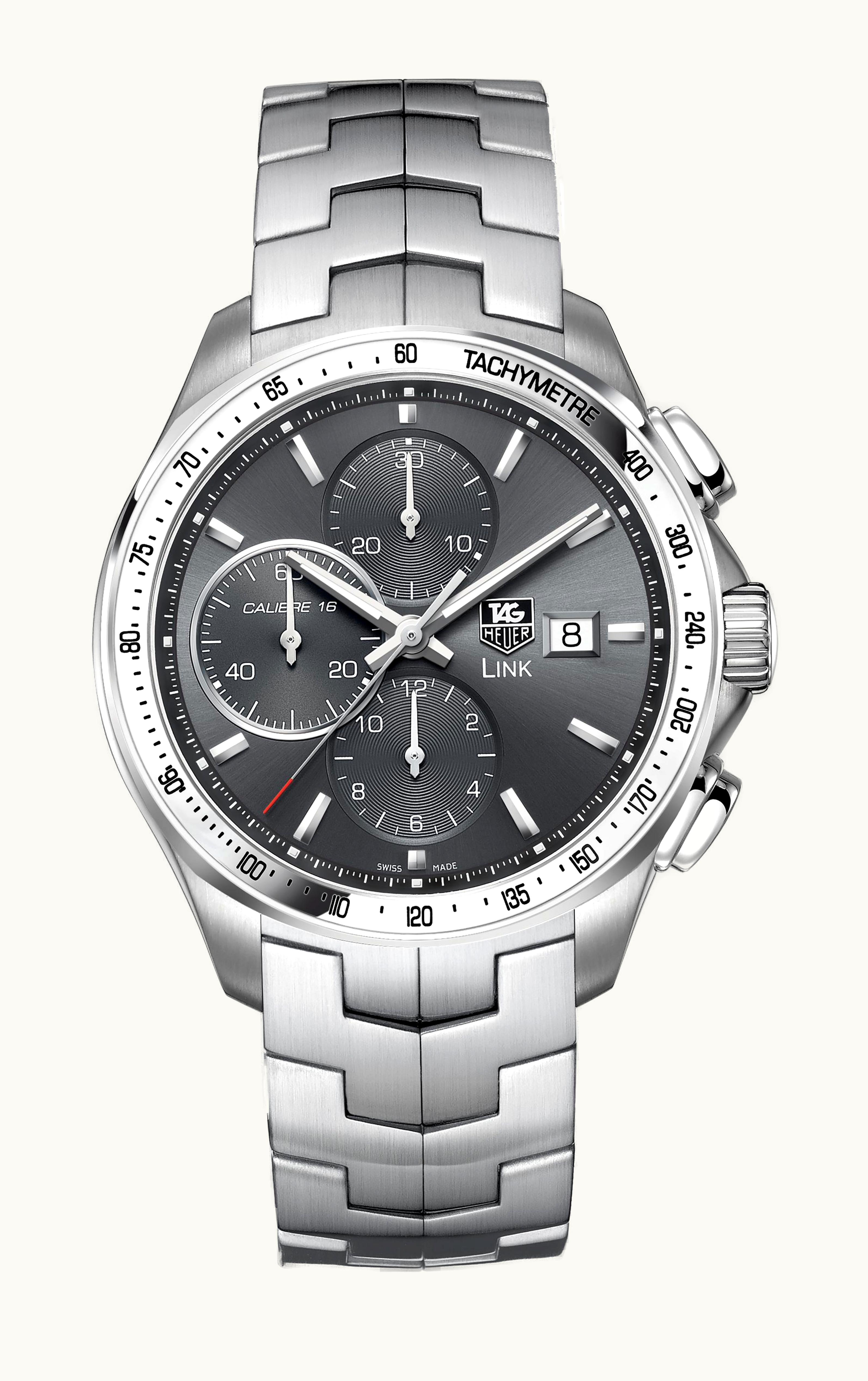 TAG Heuer Link Quartz Chronograph 1/10th Stainless Steel / Black