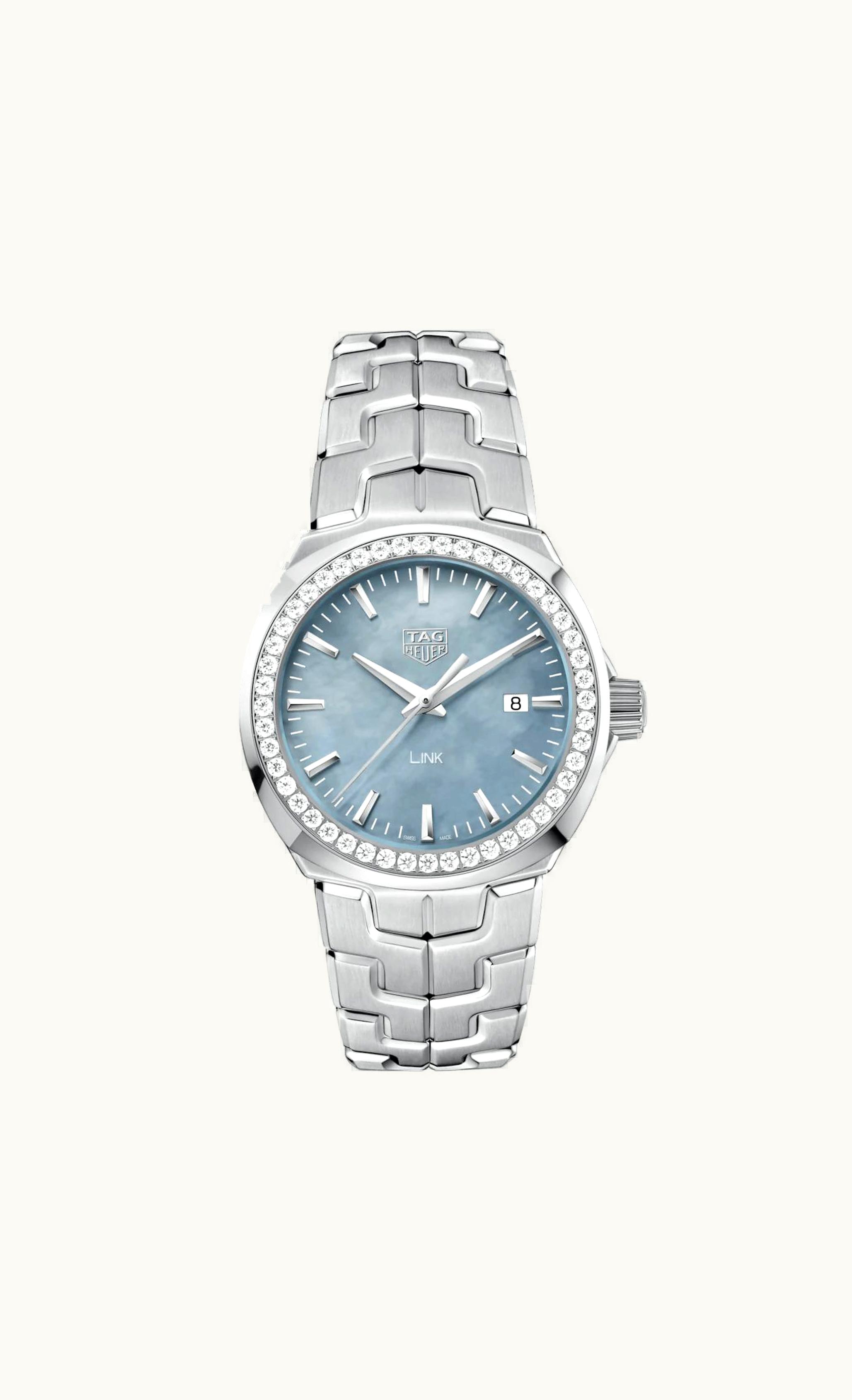 TAG Heuer Link Quartz 32mm Stainless Steel / Diamond / Blue MOP