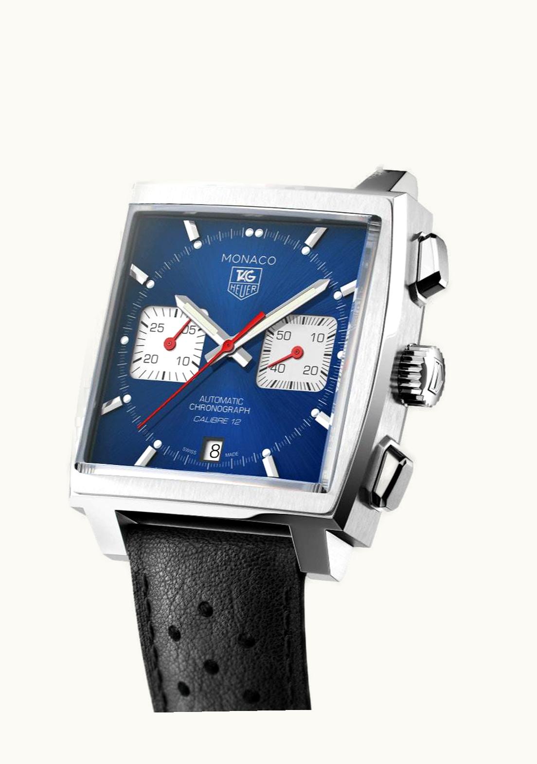 TAG Heuer Monaco Calibre 12 Stainless Steel / Blue