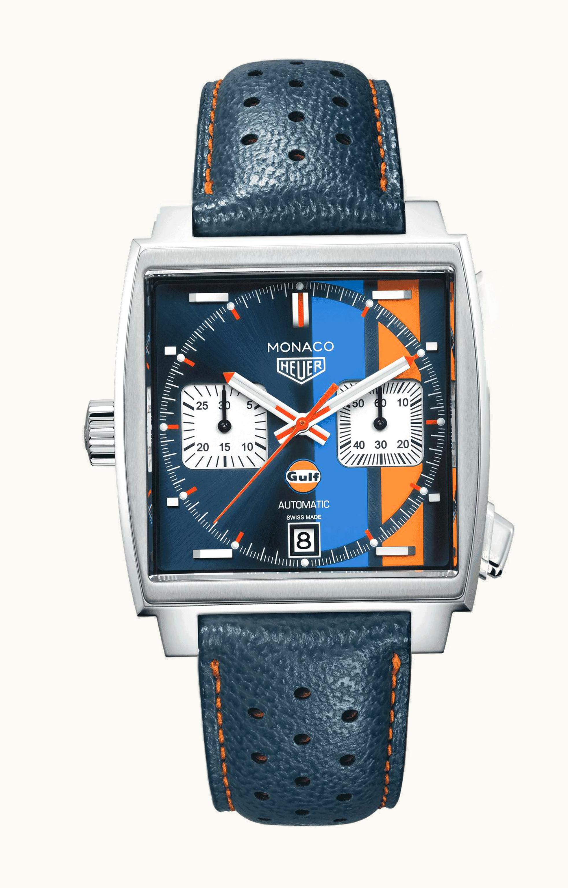 TAG Heuer Monaco Calibre 11 Stainless Steel / Blue / Gulf