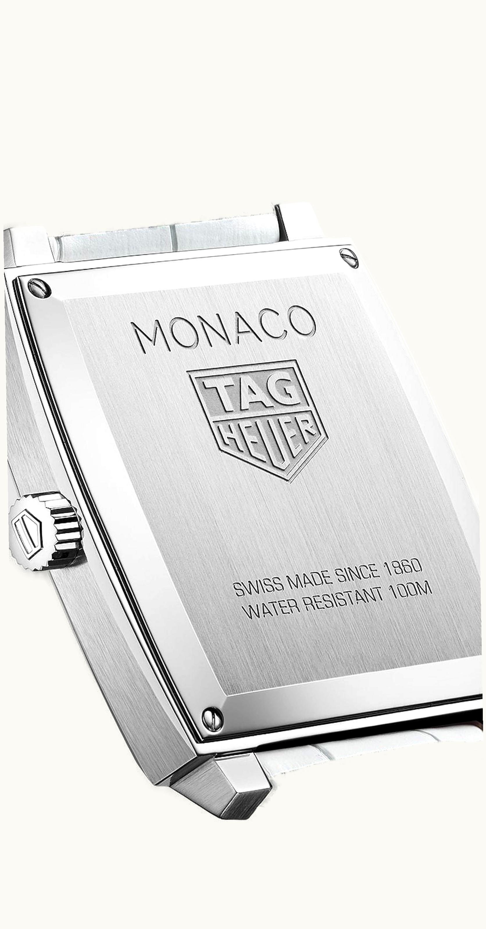 TAG Heuer Monaco Automatic Stainless Steel - Diamond / MOP - Diamond / Alligator