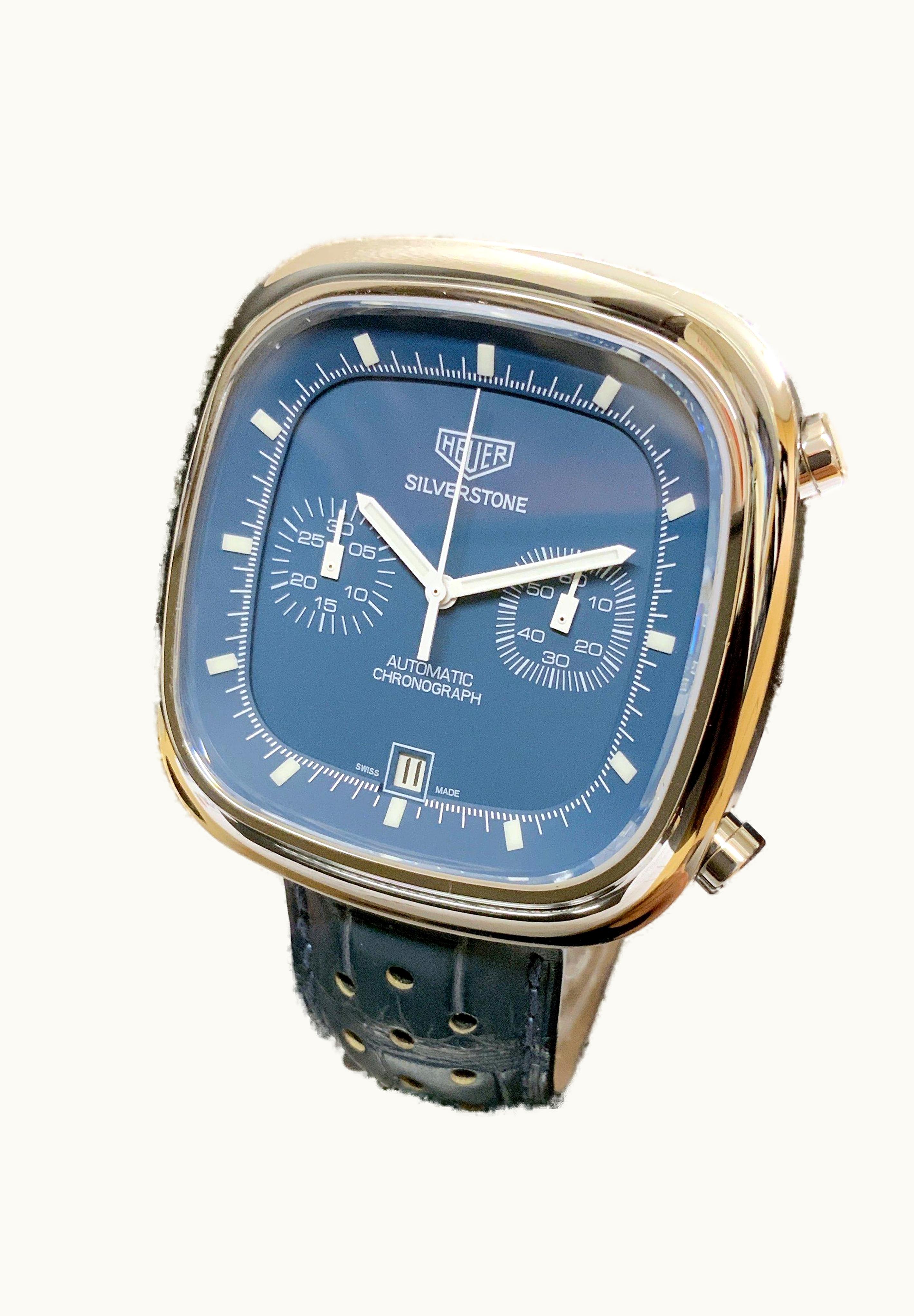 TAG Heuer Silverstone Stainless Steel / Blue / Alligator / Limited Edition