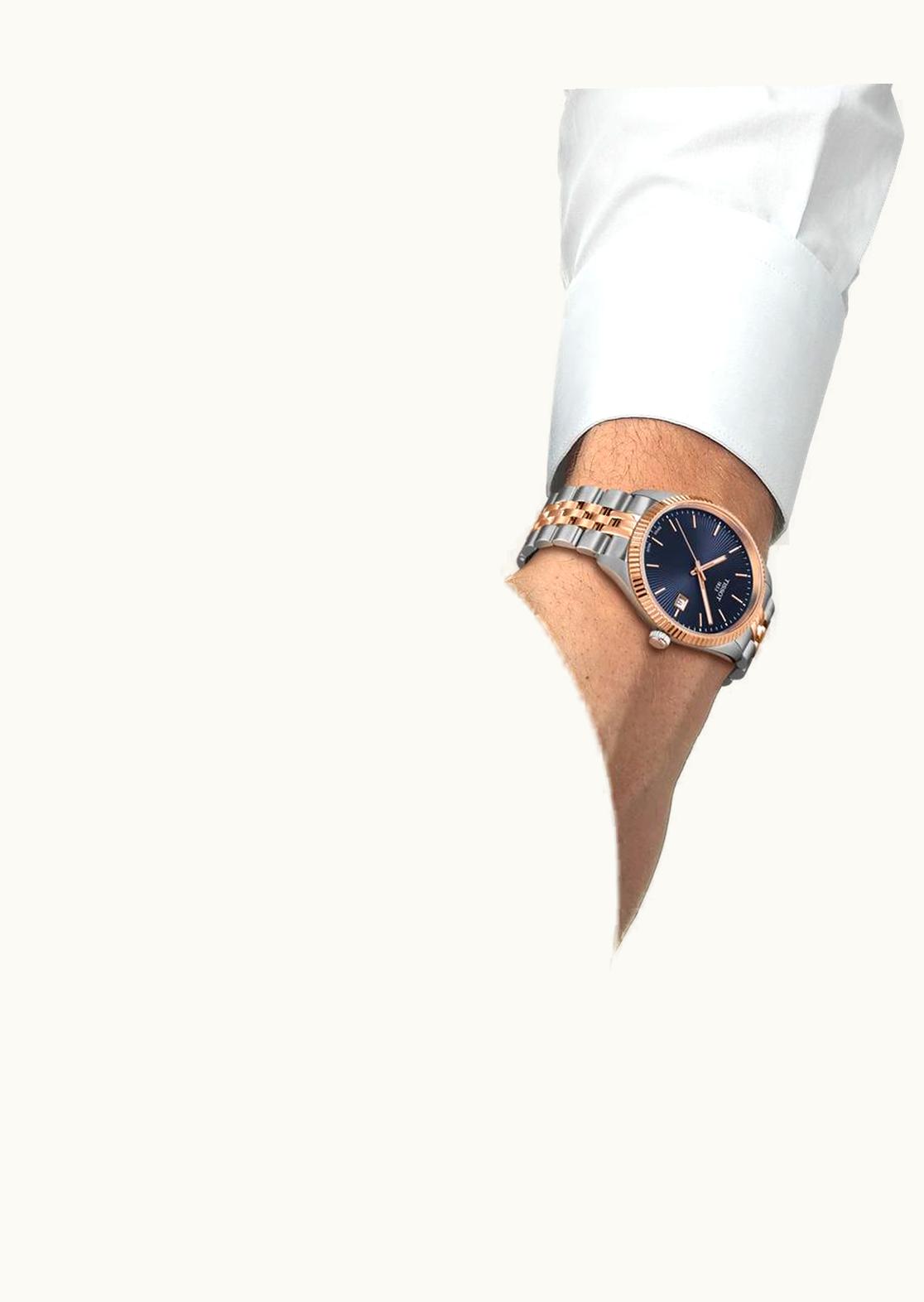 Tissot Ballade 40 Stainless Steel - Rose Gold / Blue / Bracelet