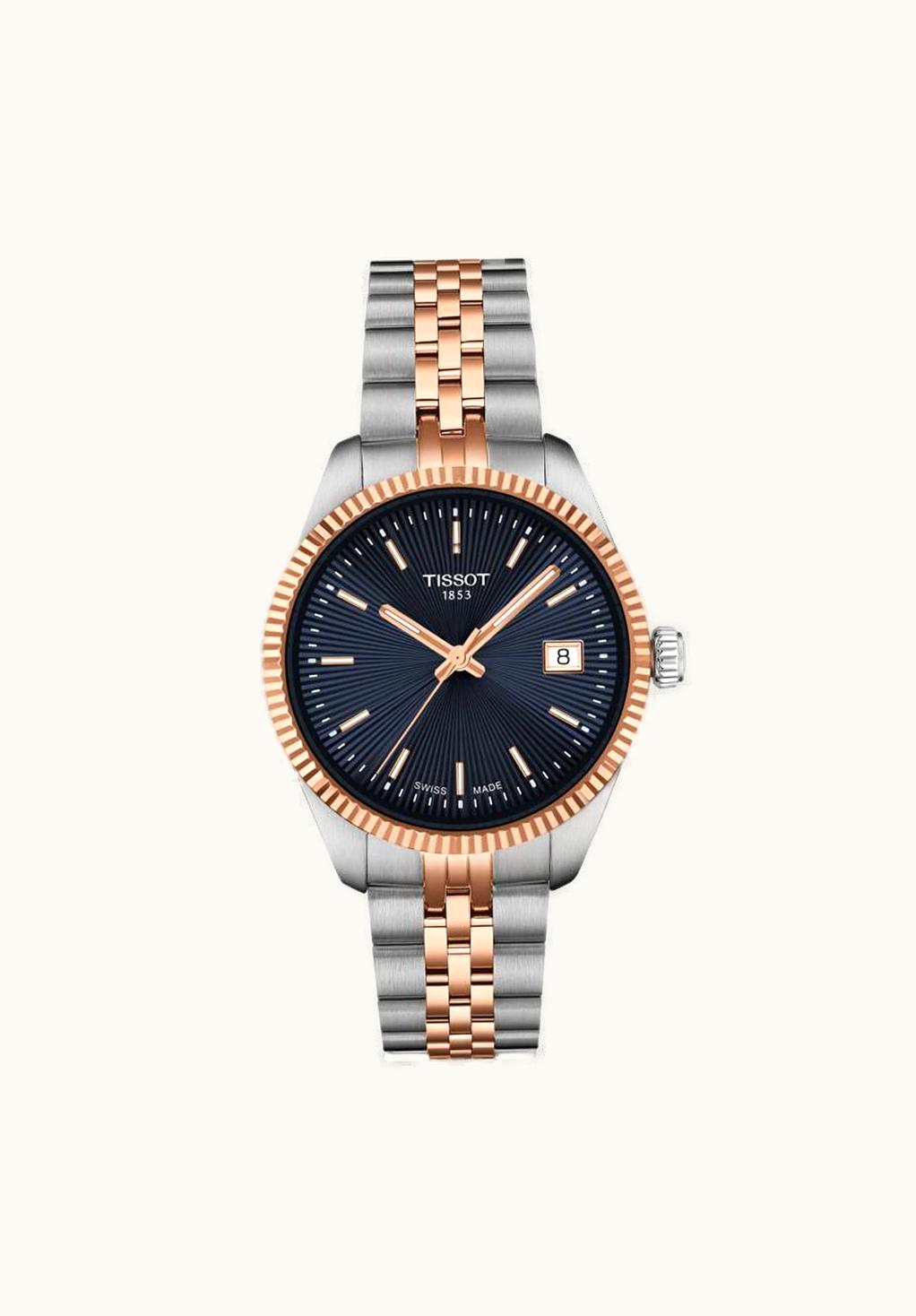 Tissot Ballade 34 Stainless Steel - Rose Gold / Blue / Bracelet