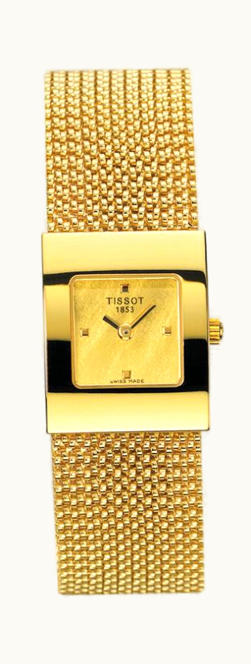 Tissot Bellflower Square Yellow Gold / Champagne / Bracelet