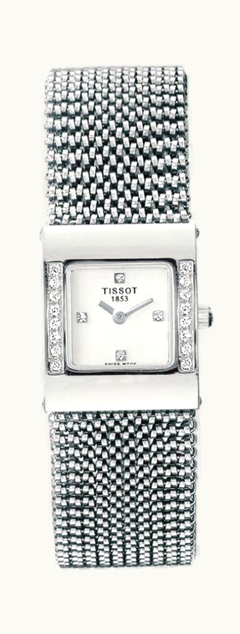 Tissot Bellflower Square White Gold / Diamond / Silver / Bracelet