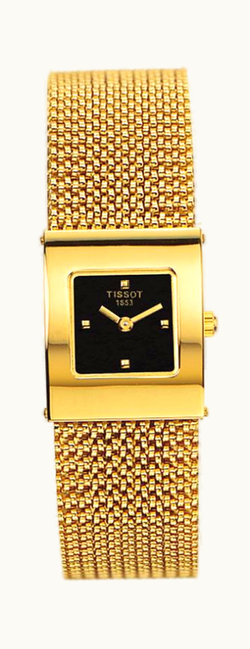 Tissot Bellflower Square Yellow Gold / Black / Bracelet