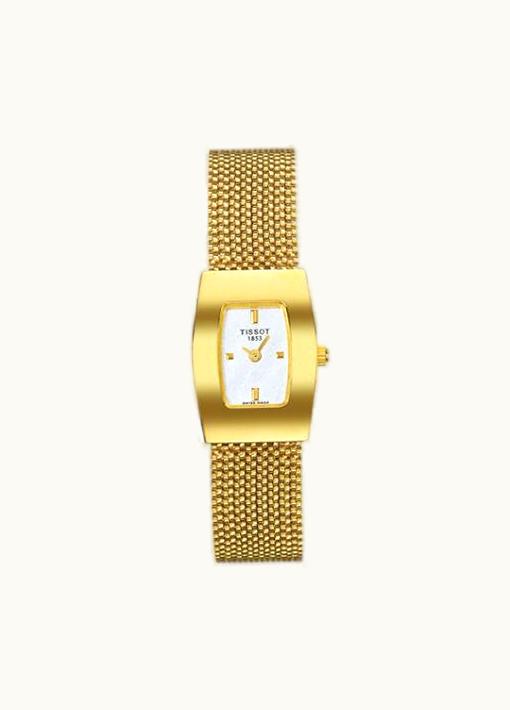 Tissot Bellflower Tonneau Yellow Gold / Silver / Bracelet