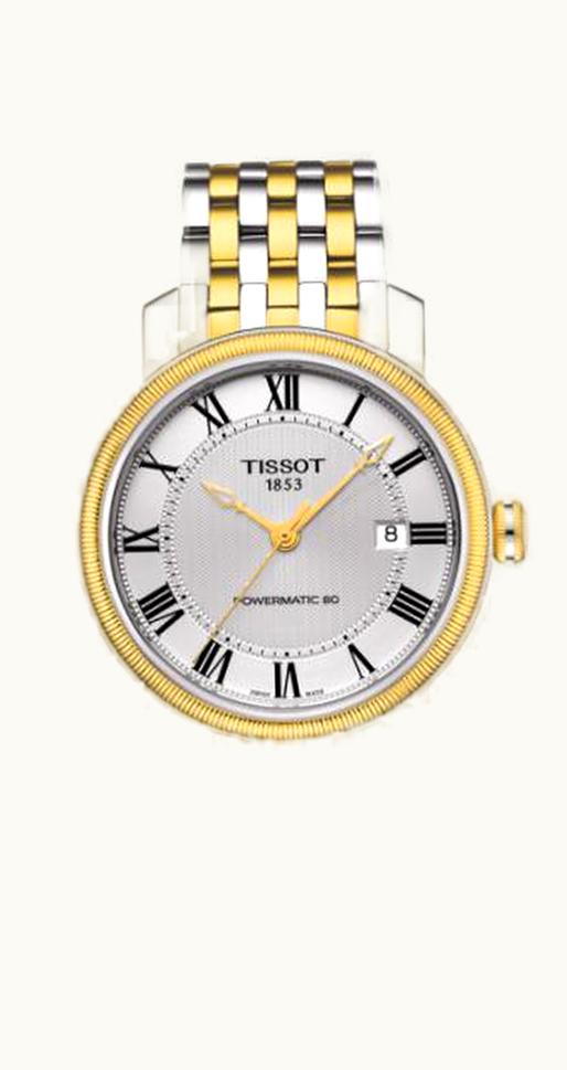 Tissot Bridgeport Powermatic 80 Two Tone / Silver Roman / Bracelet