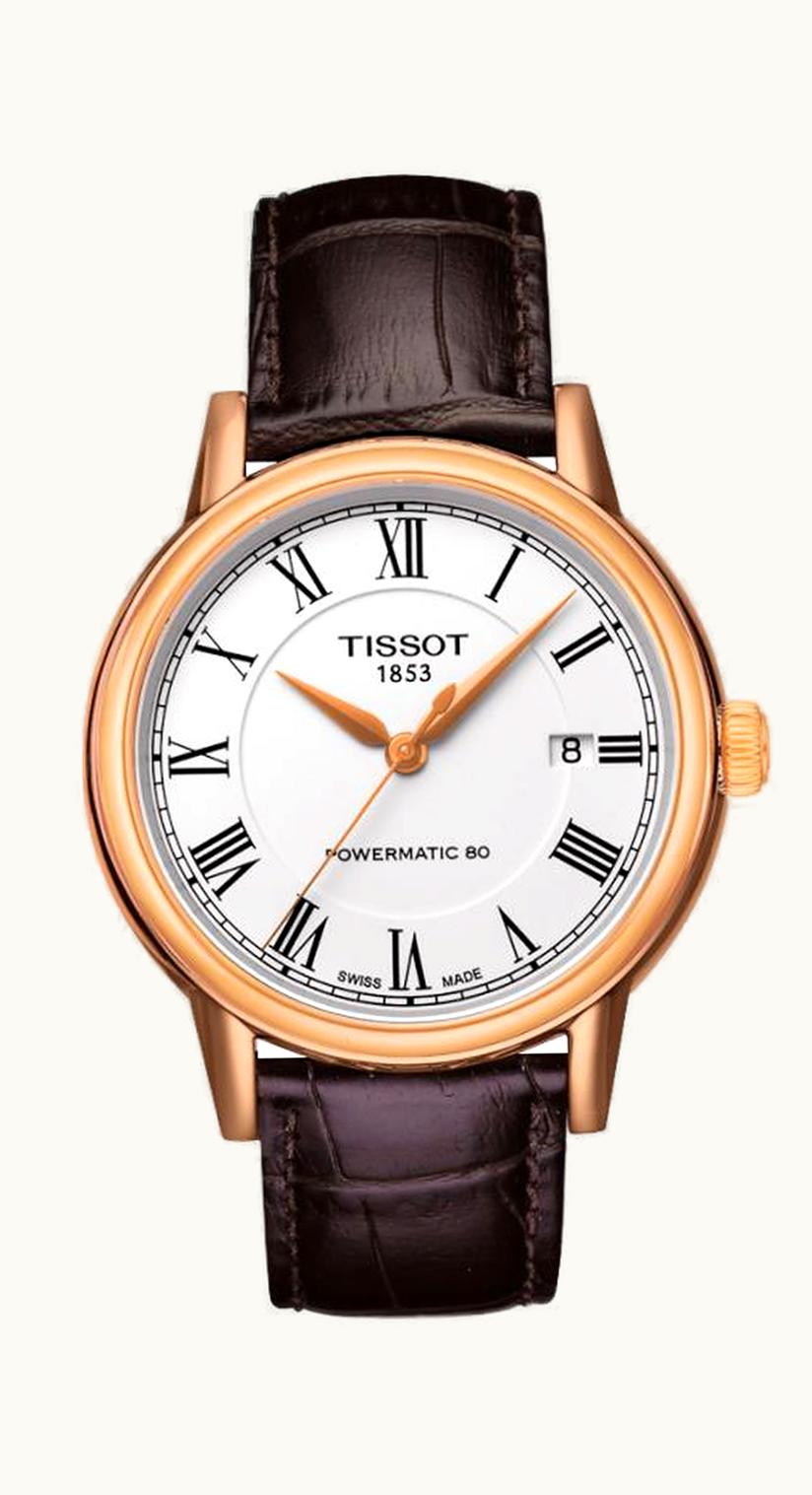 Tissot Carson Powermatic 80 Rose PVD / White Roman
