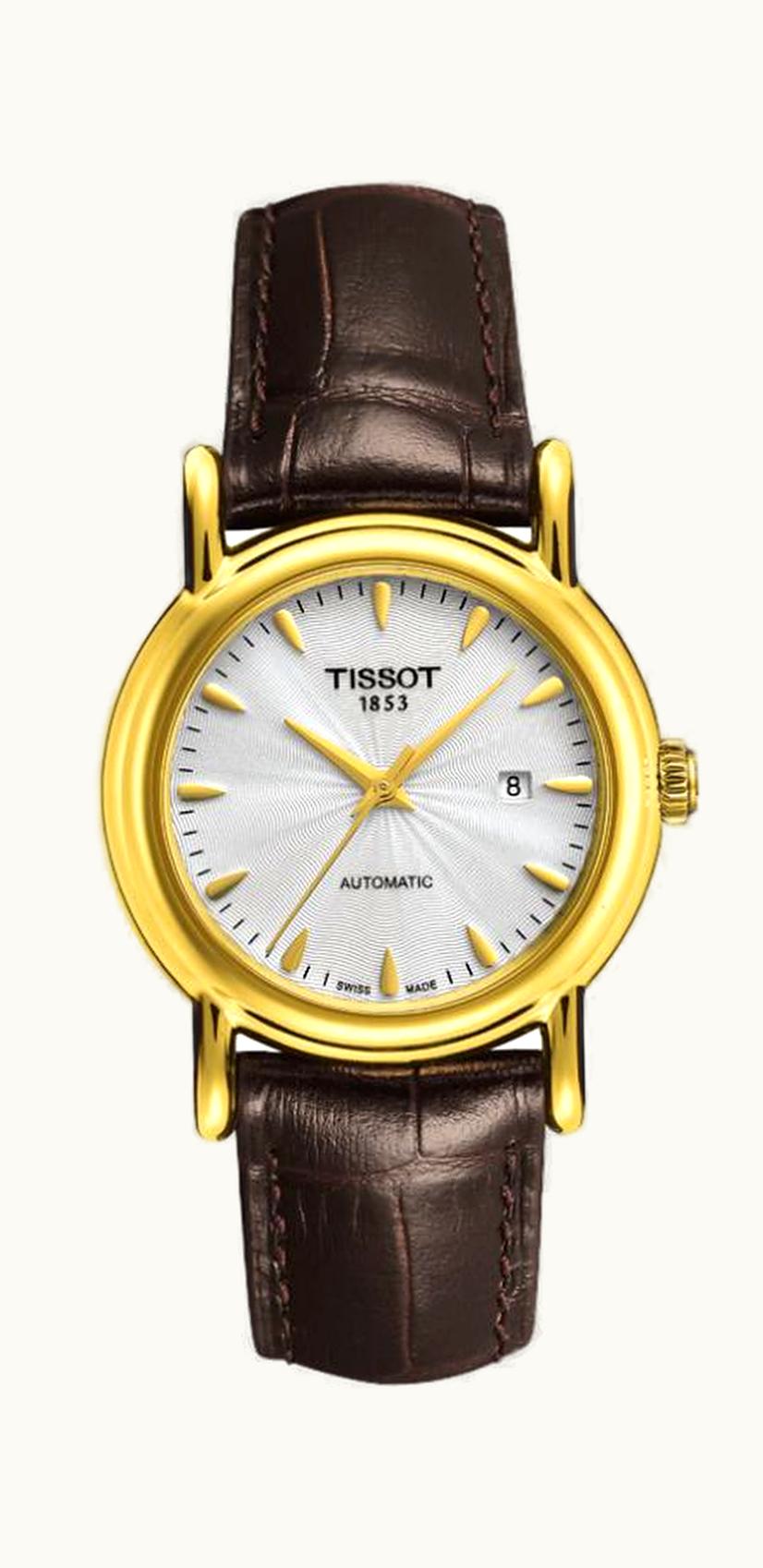 Tissot Carson Automatic 29.7 Yellow Gold / Silver / Strap