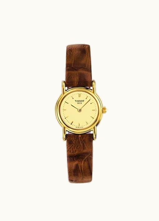 Tissot Carson Quartz 22 Yellow Gold / Champagne / Strap