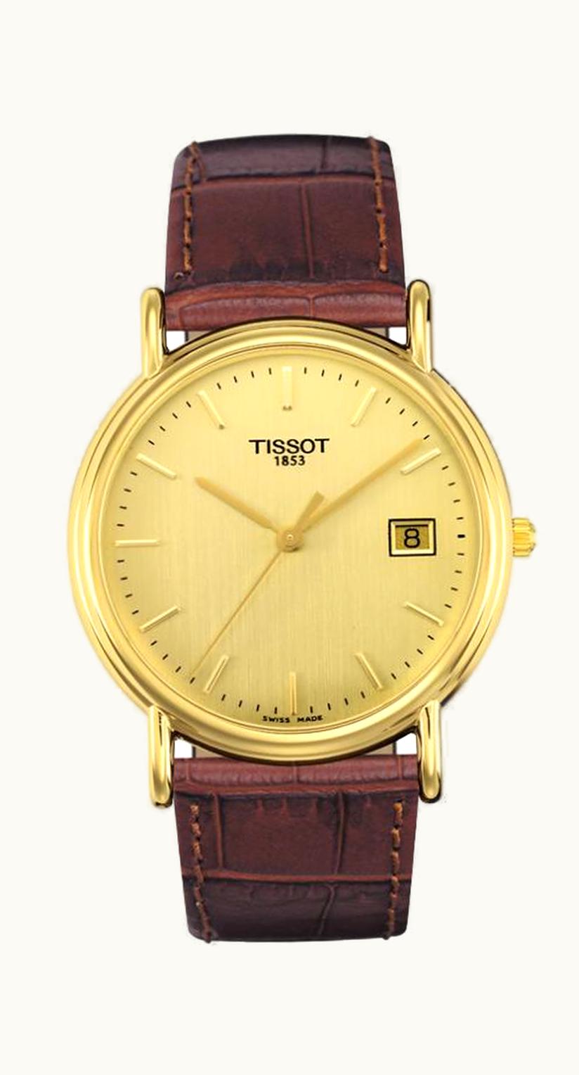 Tissot Carson Quartz 33.7 Yellow Gold / Champagne / Strap