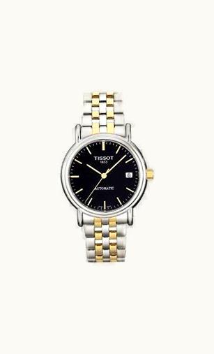 Tissot Carson Automatic 35.5 Stainless Steel / Yellow Gold PVD / Black / Bracelet