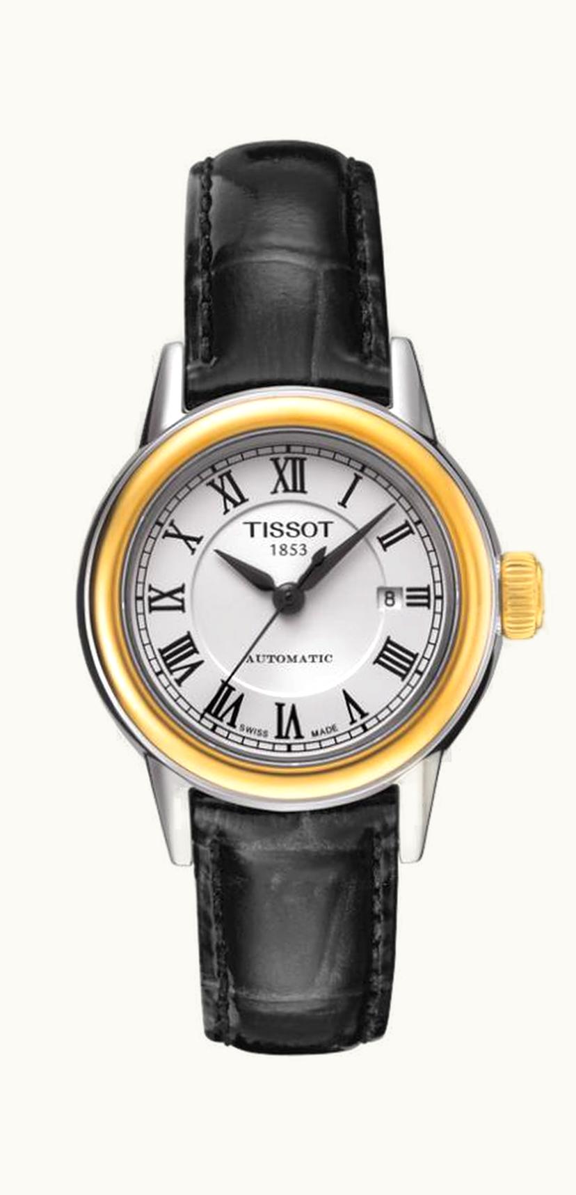 Tissot Carson Automatic 29.5 Stainless Steel / Yellow Gold PVD / Silver / Strap