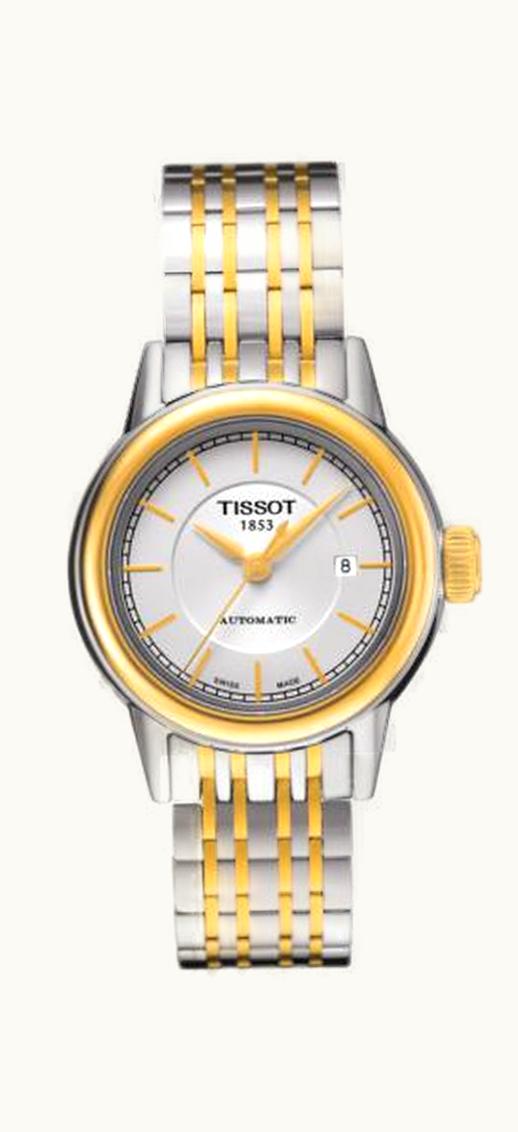 Tissot Carson Automatic 29.5 Stainless Steel / Yellow Gold PVD / Silver / Bracelet