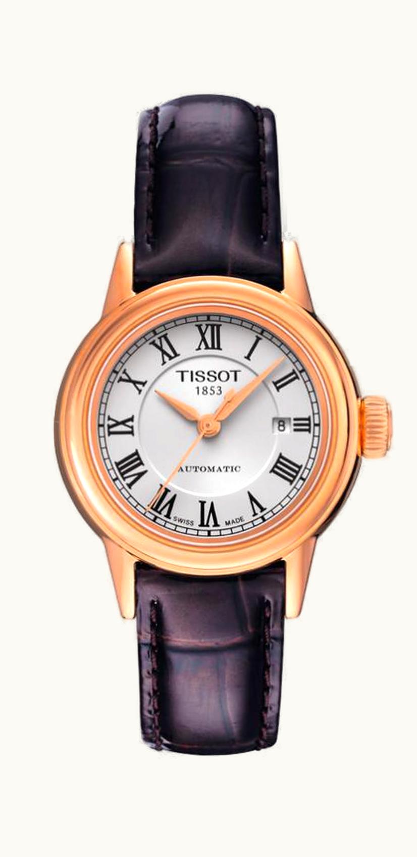 Tissot Carson Automatic 29.5 Rose Gold PVD / Silver / Strap