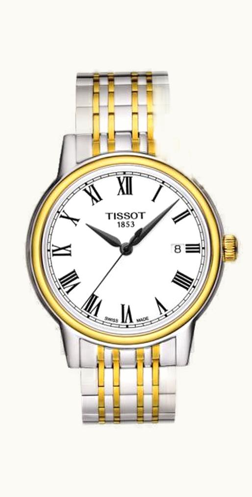 Tissot Carson Quartz 40 Stainless Steel / Yellow Gold PVD / White / Bracelet