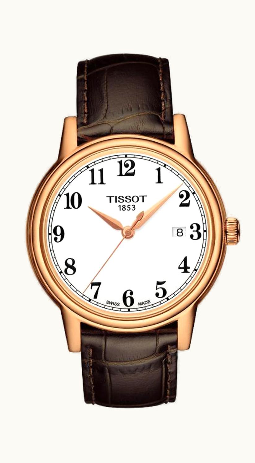 Tissot Carson Quartz 40 Rose Gold PVD / White / Strap