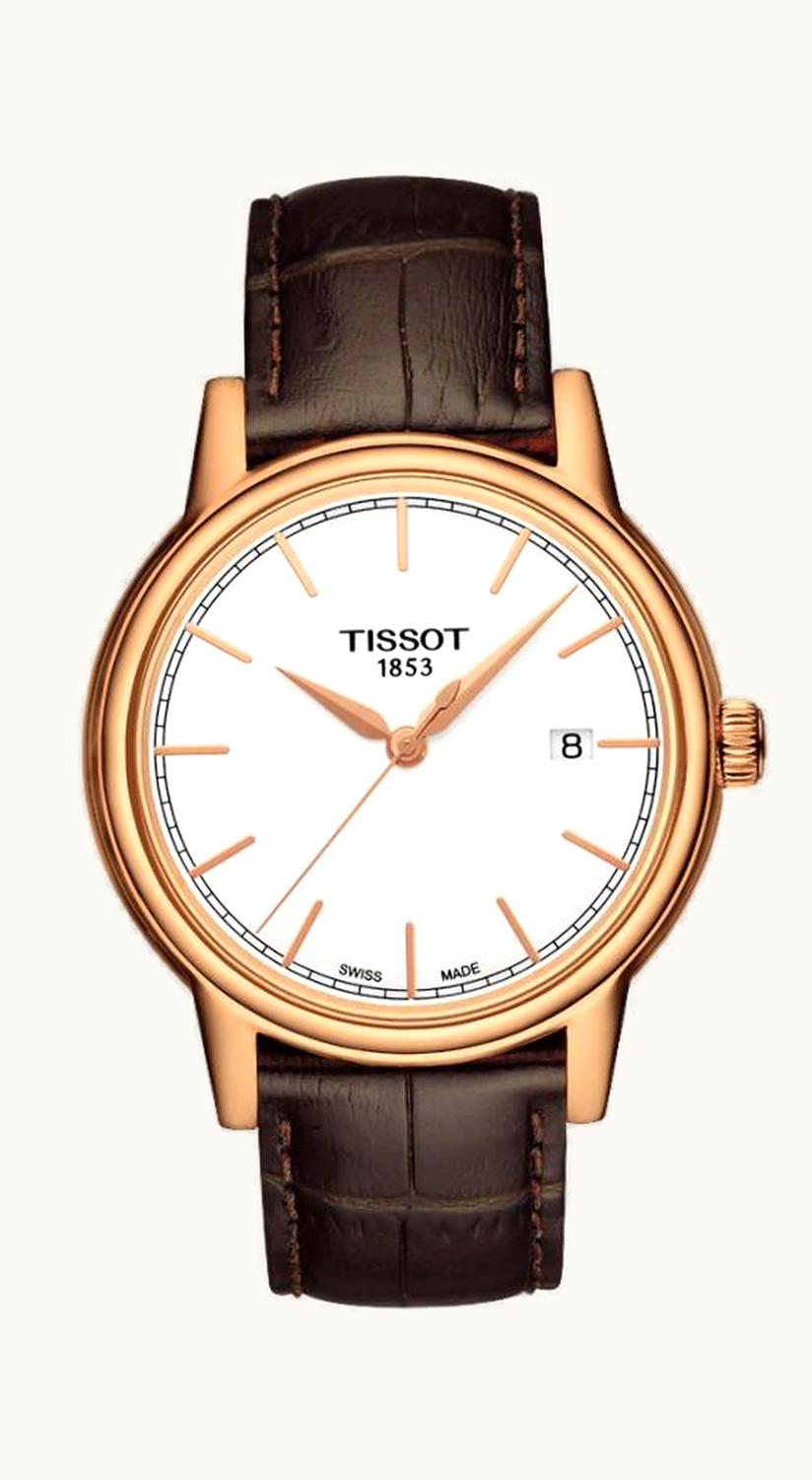 Tissot Carson Quartz 40 Rose Gold PVD / White / Strap