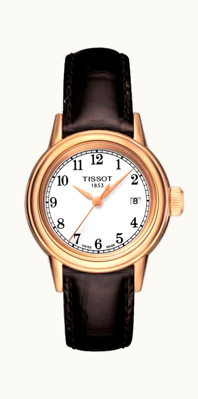 Tissot Carson Quartz 29.7 Rose Gold PVD / White / Strap