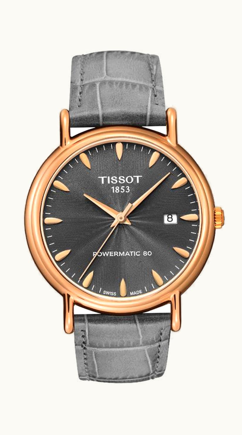 Tissot Carson Powermatic 80 40 Rose Gold / Grey / Strap