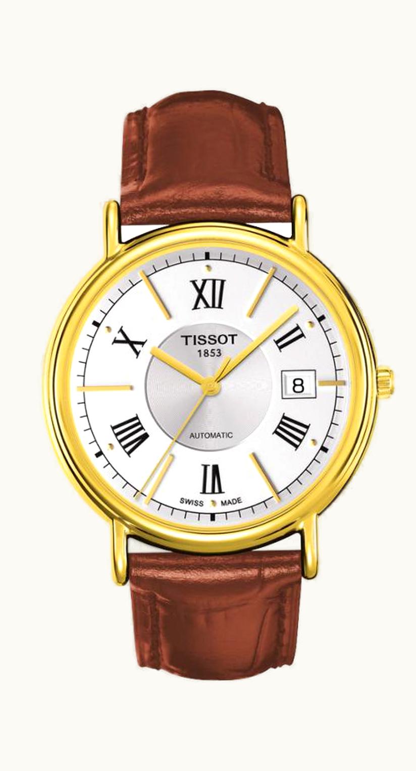 Tissot Carson Automatic 40 Yellow Gold / Silver / Strap