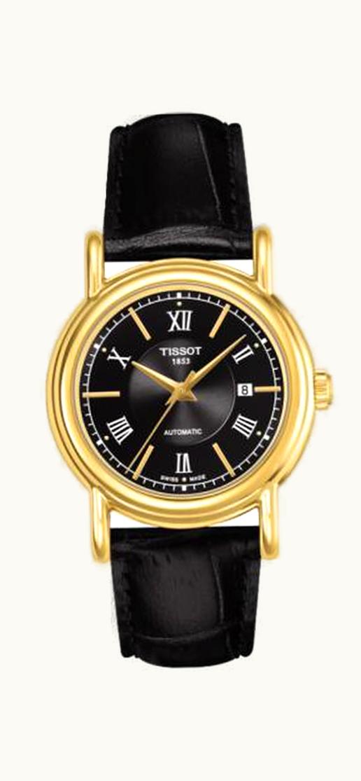 Tissot Carson Automatic 29.7 Yellow Gold / Black / Strap