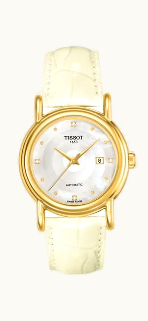 Tissot Carson Automatic 29.7 Yellow Gold / MOP / Strap