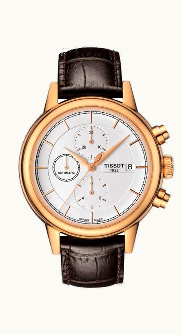 Tissot Carson Automatic Chronograph 42.3 Rose Gold PVD / Silver / Strap