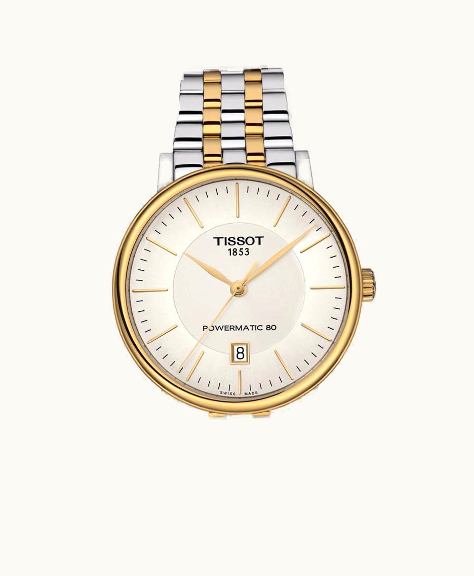 Tissot Carson Premium Powermatic 80 Stainless Steel - Yellow Gold / Silver / Bracelet
