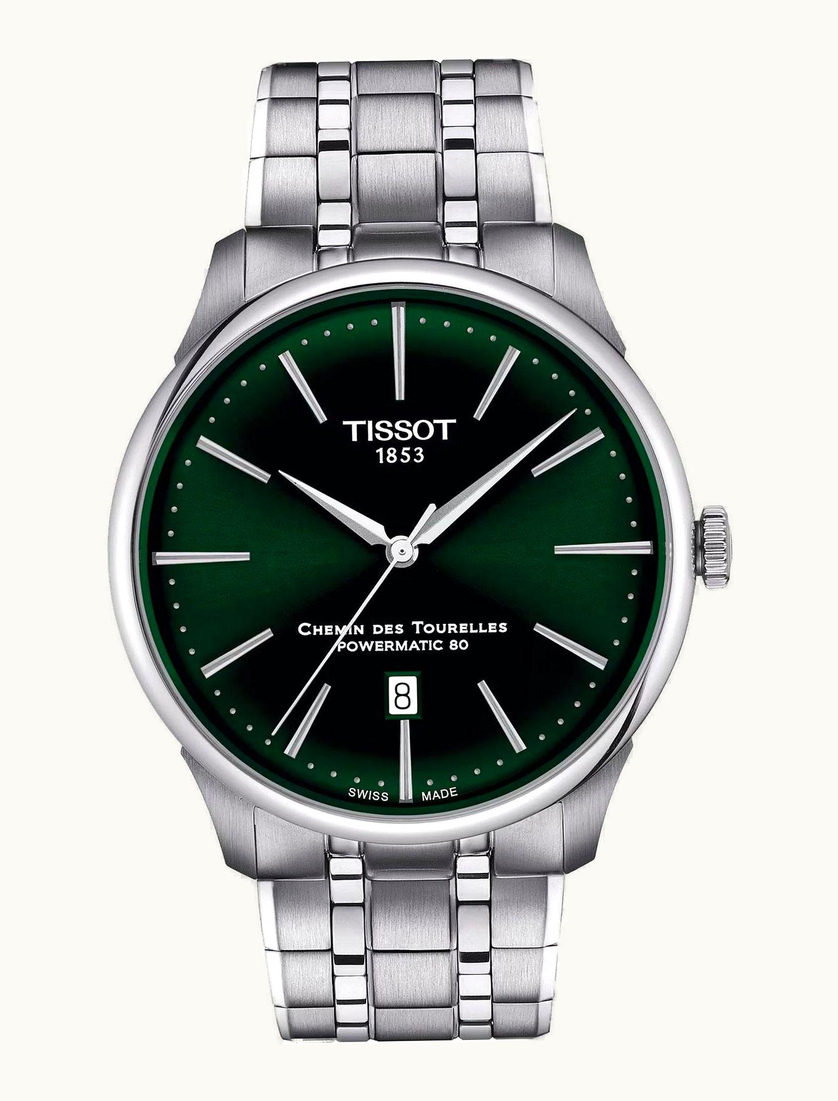 Tissot Chemin Des Tourelles Powermatic 80 42 Stainless Steel / Green / Bracelet