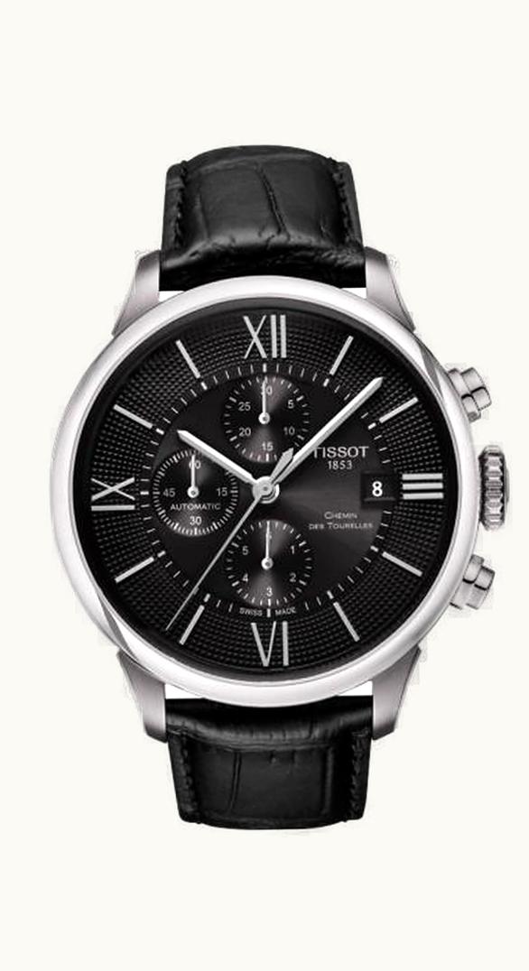 Tissot Chemin des Tourelles Automatic Chronograph Stainless Steel / Black