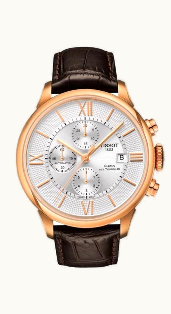 Tissot Chemin des Tourelles Automatic Chronograph PVD Gold / Silver