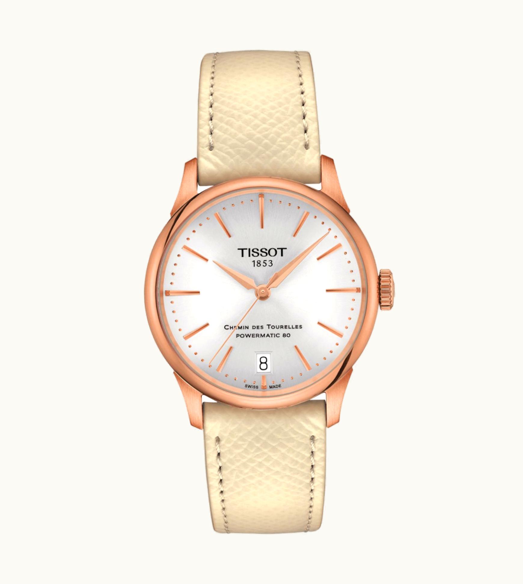 Tissot Chemin Des Tourelles Powermatic 80 34 Rose Gold / Silver