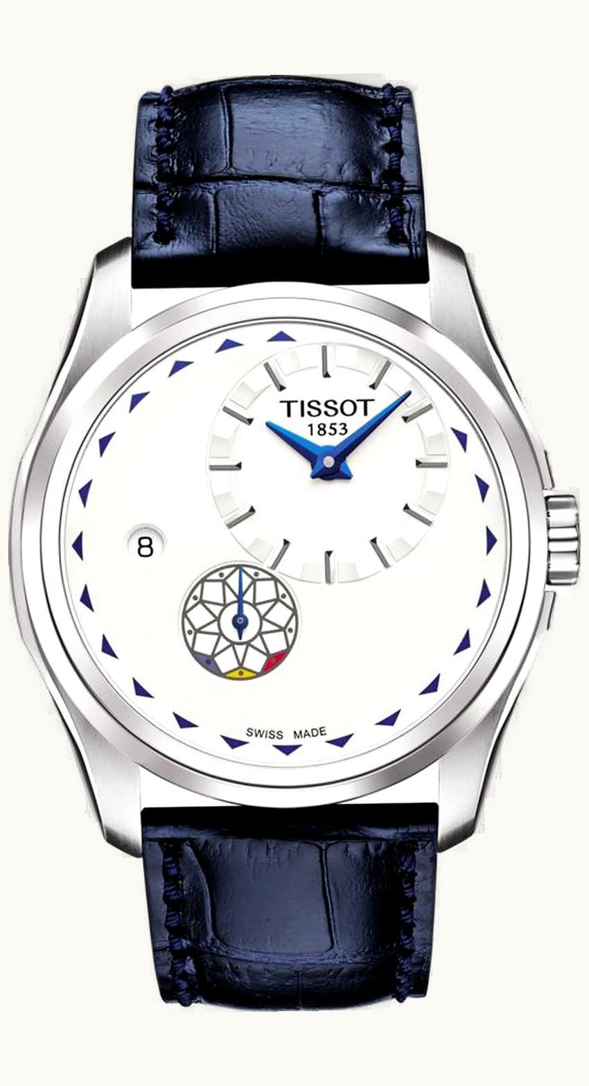 Tissot Couturier Automatic Small Second Stainless Steel / Silver / Strap / Romania Centenary