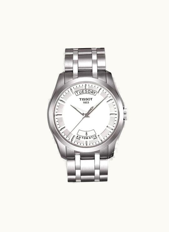 Tissot Couturier Automatic Day-Date Silver / Bracelet